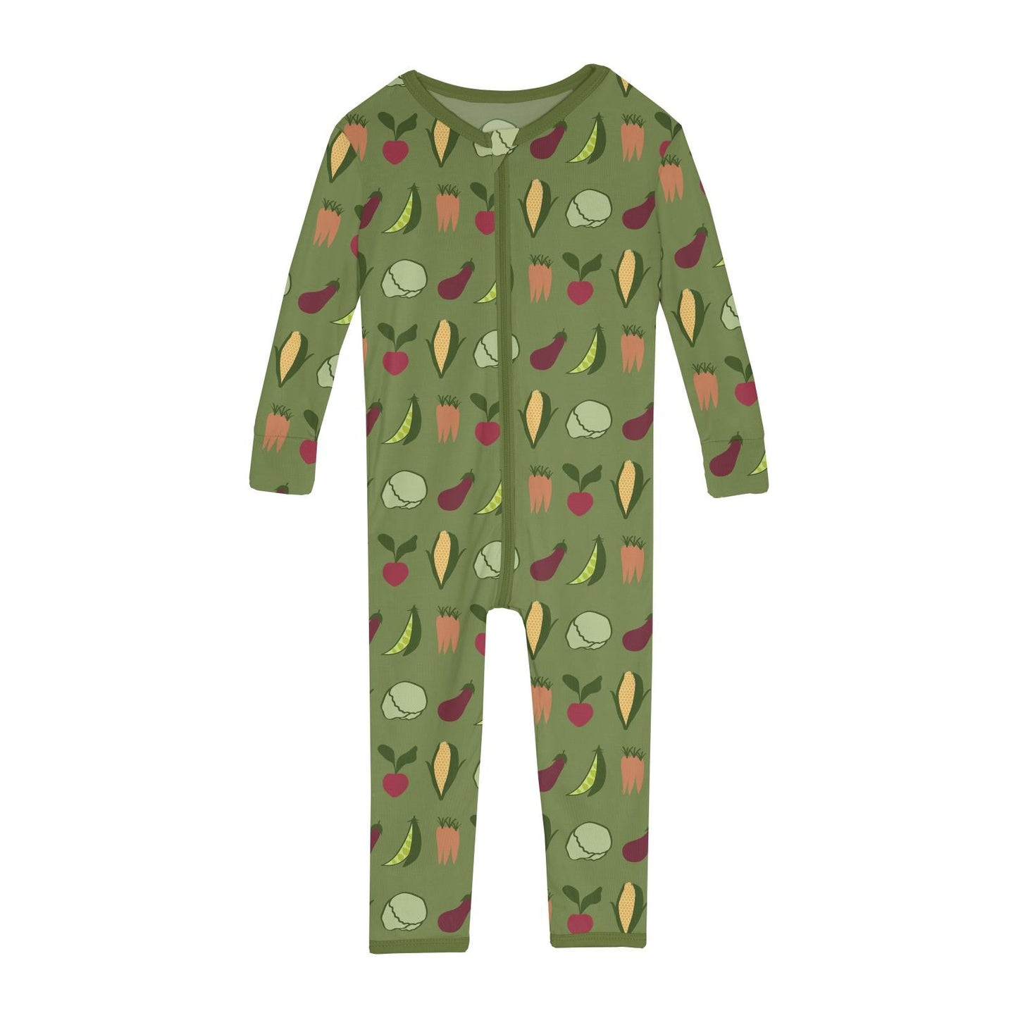 Print Convertible Sleeper with Zipper in Grasshopper Garden Veggies