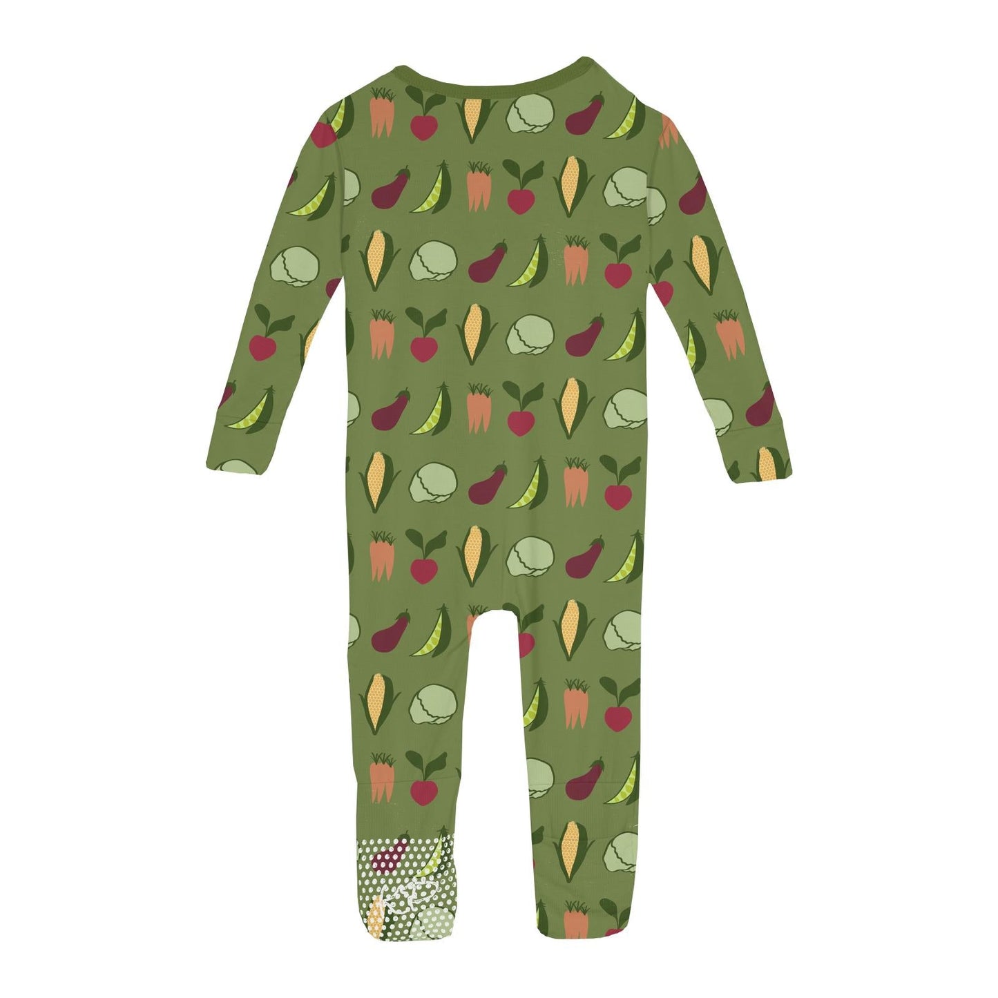 Print Convertible Sleeper with Zipper in Grasshopper Garden Veggies