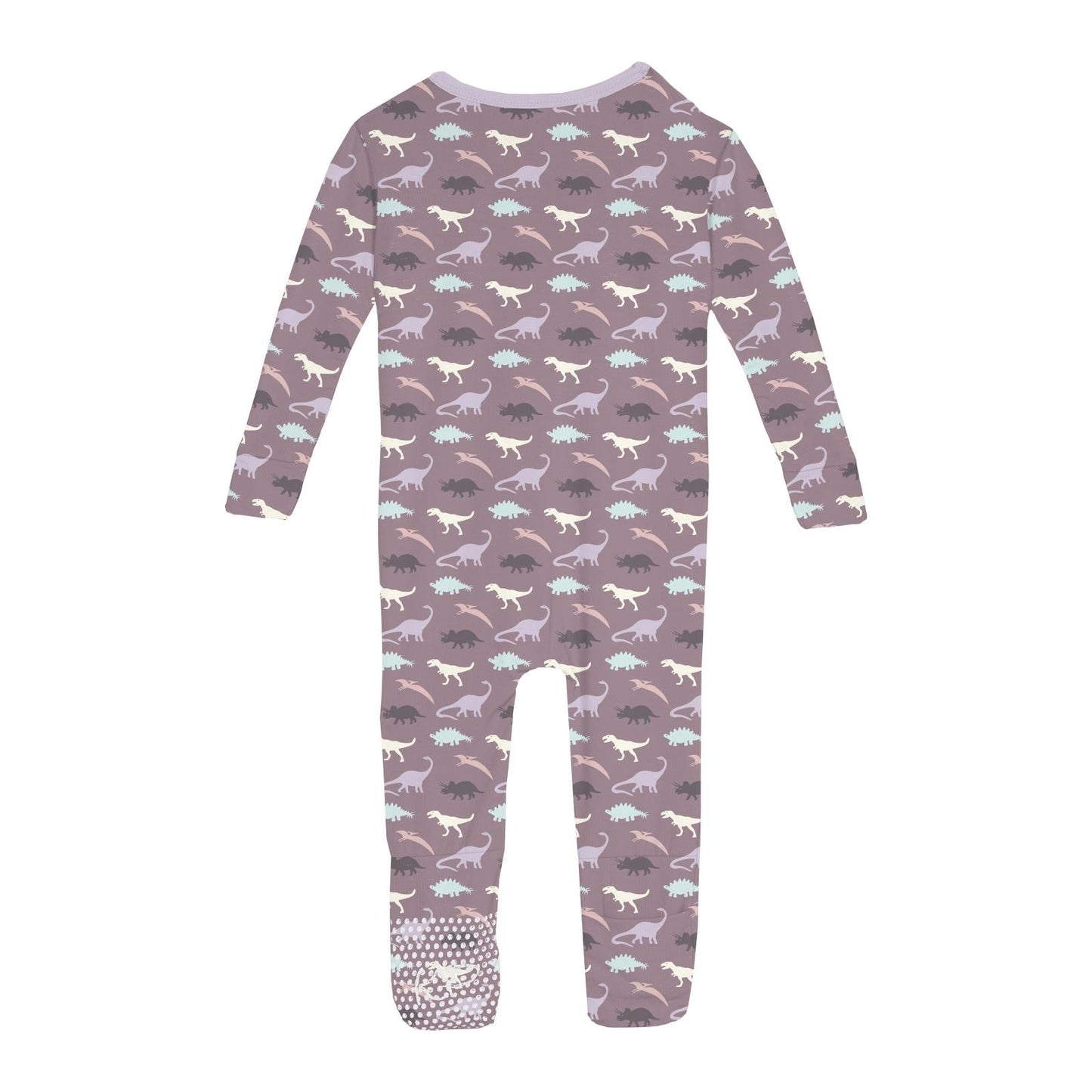 Print Convertible Sleeper with Zipper in Elderberry Tiny Dino