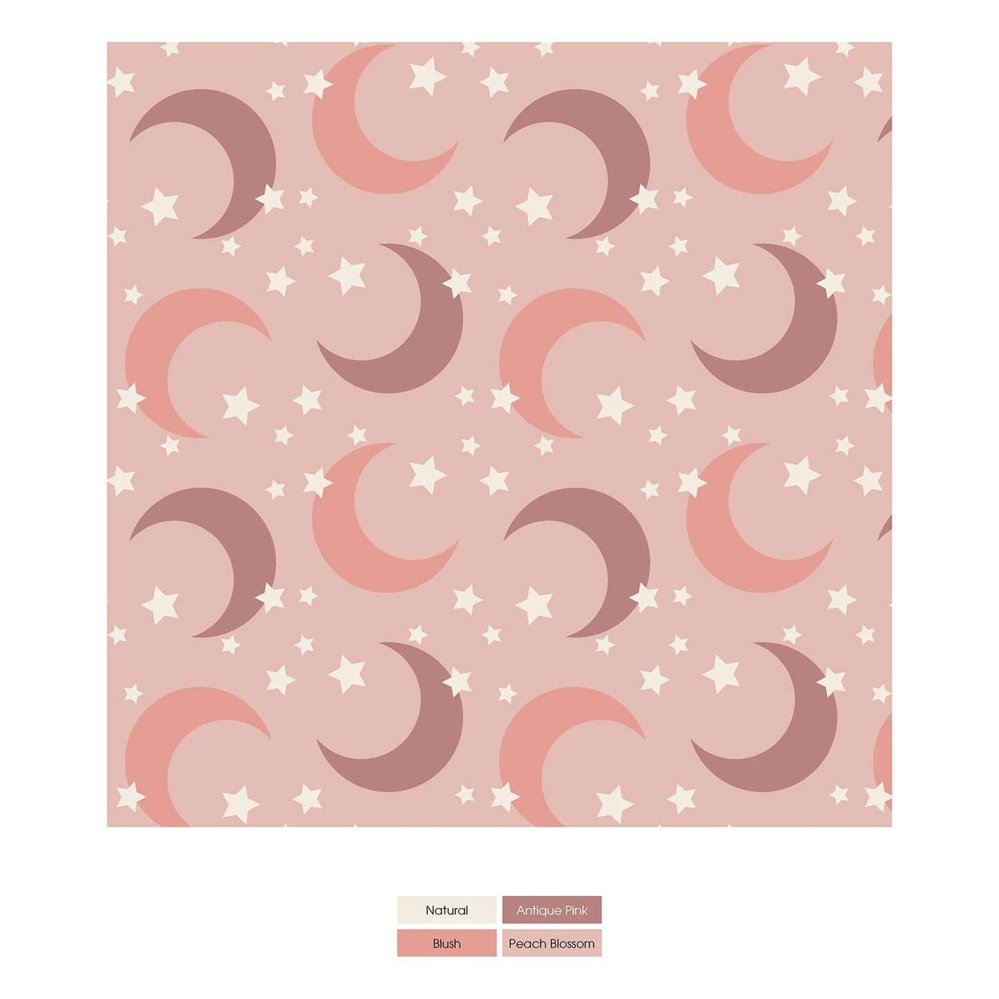 Print Convertible Sleeper with Zipper in Peach Blossom Moon and Stars