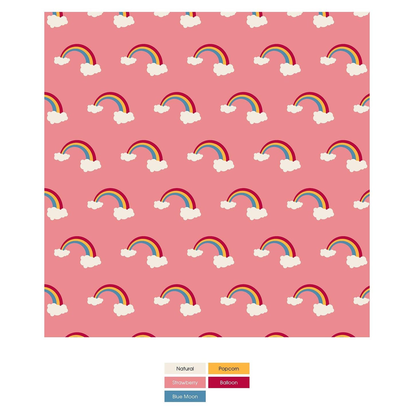 Print Convertible Sleeper with Zipper in Strawberry Rainbows