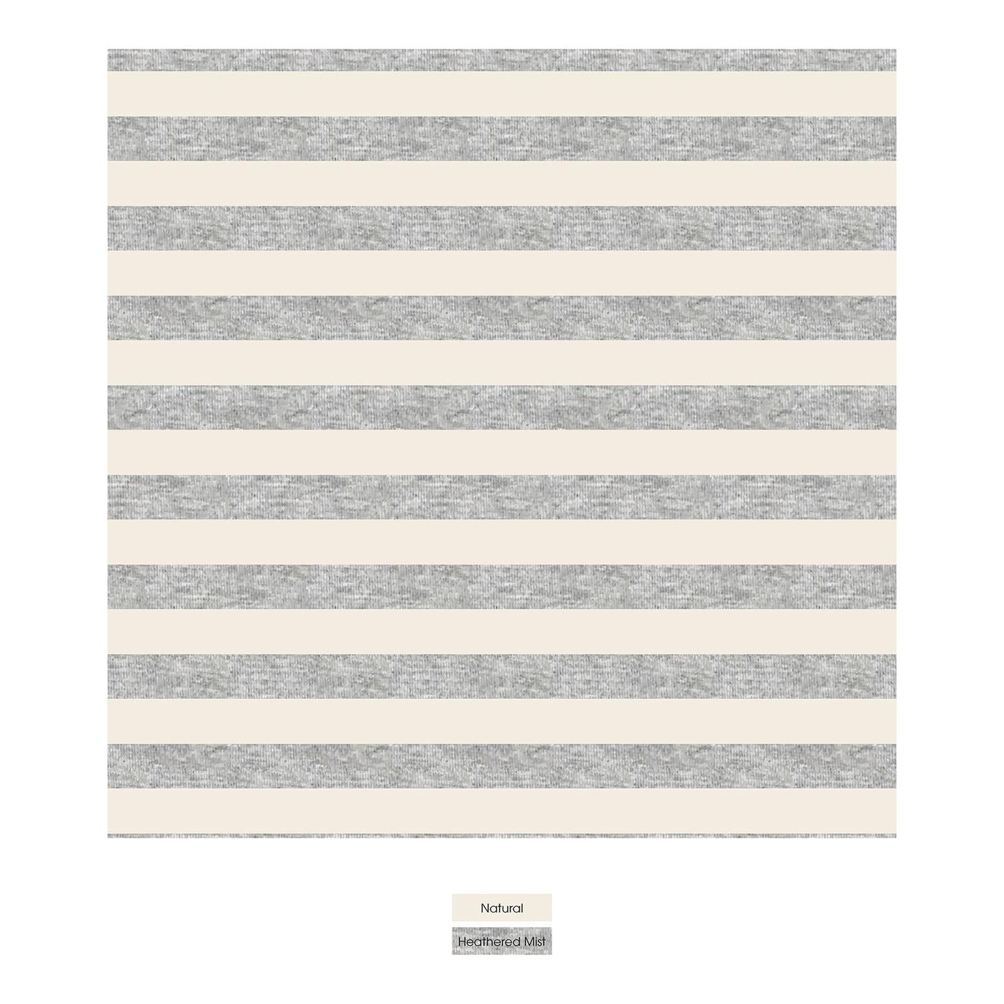 Print Convertible Sleeper with Zipper in Heathered Mist Sweet Stripe