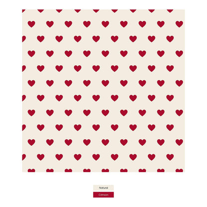 Print Convertible Sleeper with Zipper in Natural Hearts