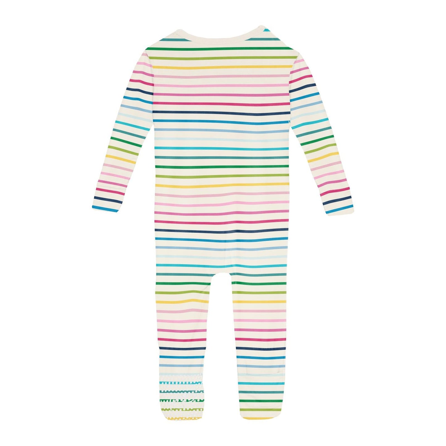 Print Convertible Sleeper with Zipper in Happy Stripe