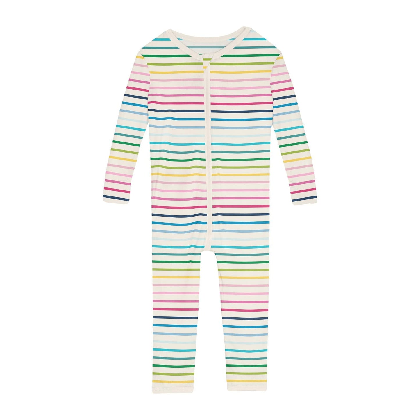 Print Convertible Sleeper with Zipper in Happy Stripe