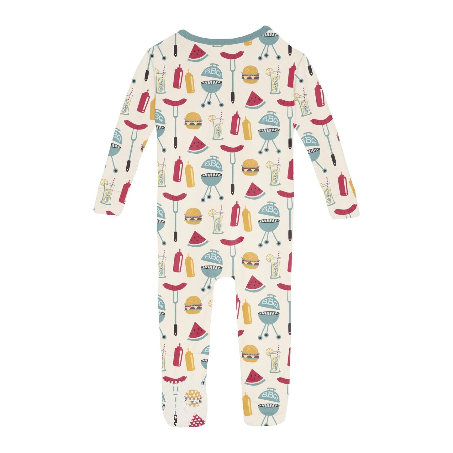 Print Convertible Sleeper with Zipper in Natural BBQ