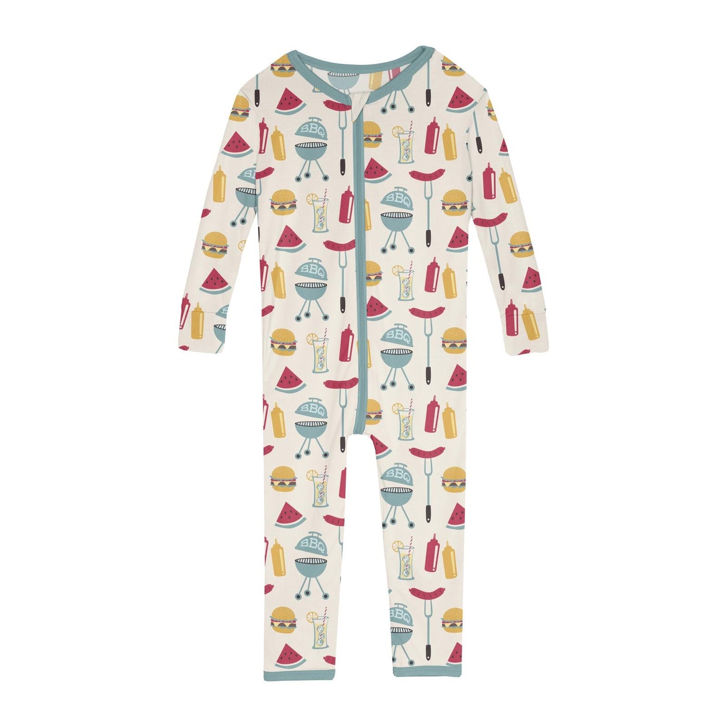 Print Convertible Sleeper with Zipper in Natural BBQ