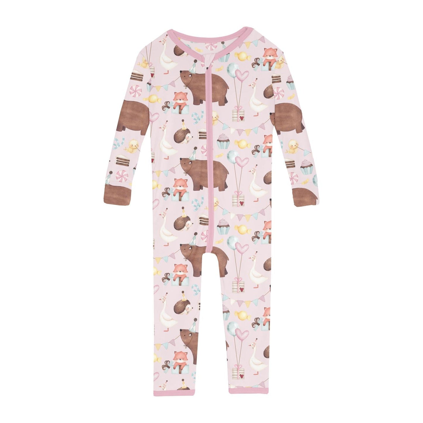 Print Convertible Sleeper with Zipper in Shrinking Violet Forest Party