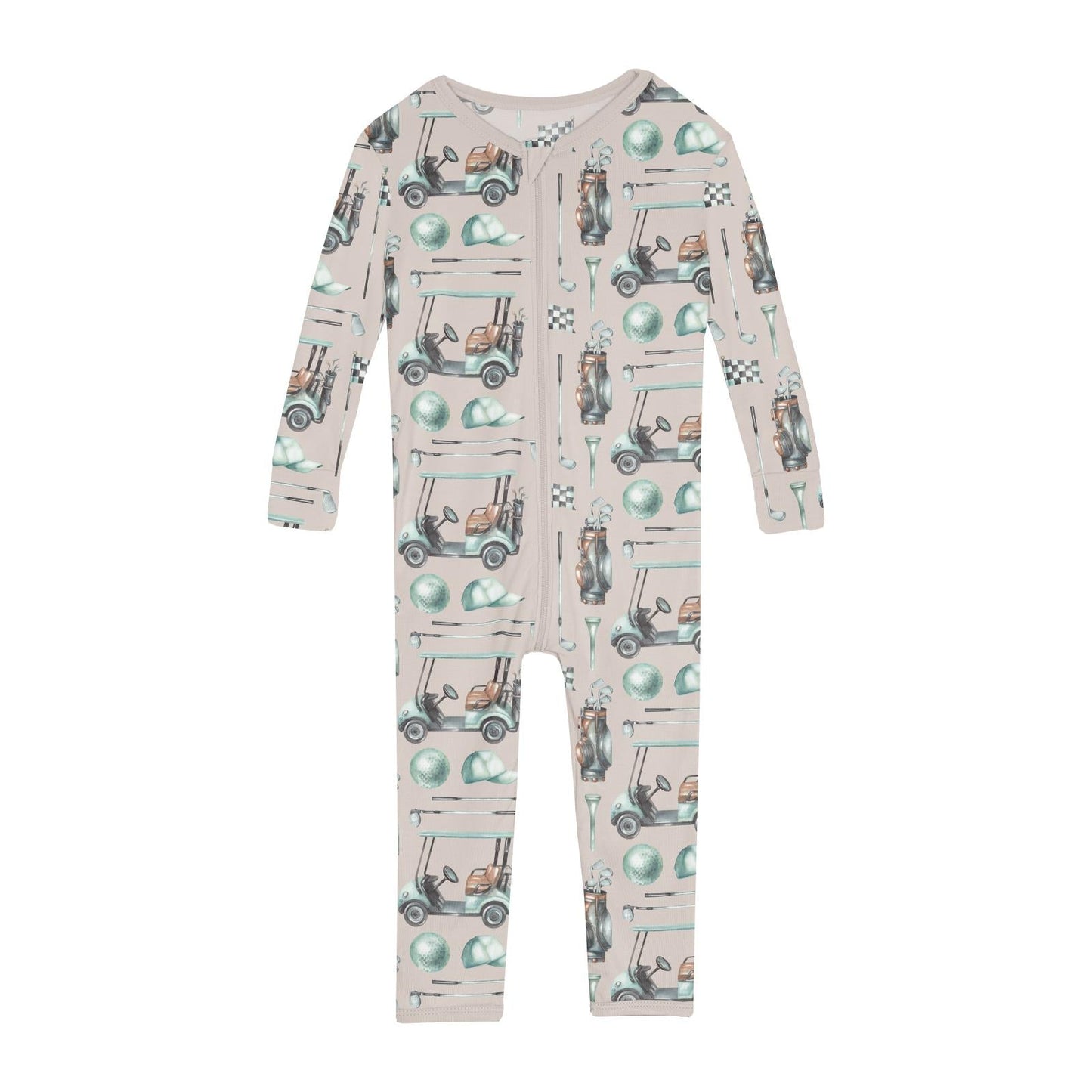 Print Convertible Sleeper with Zipper in Latte Golf