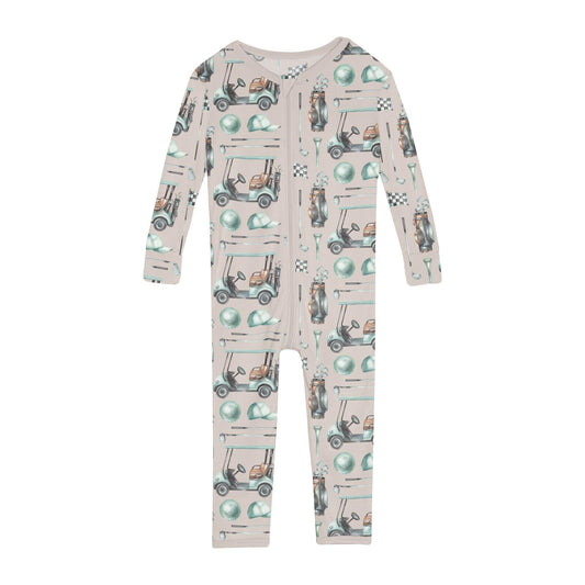 Print Convertible Sleeper with Zipper in Latte Golf