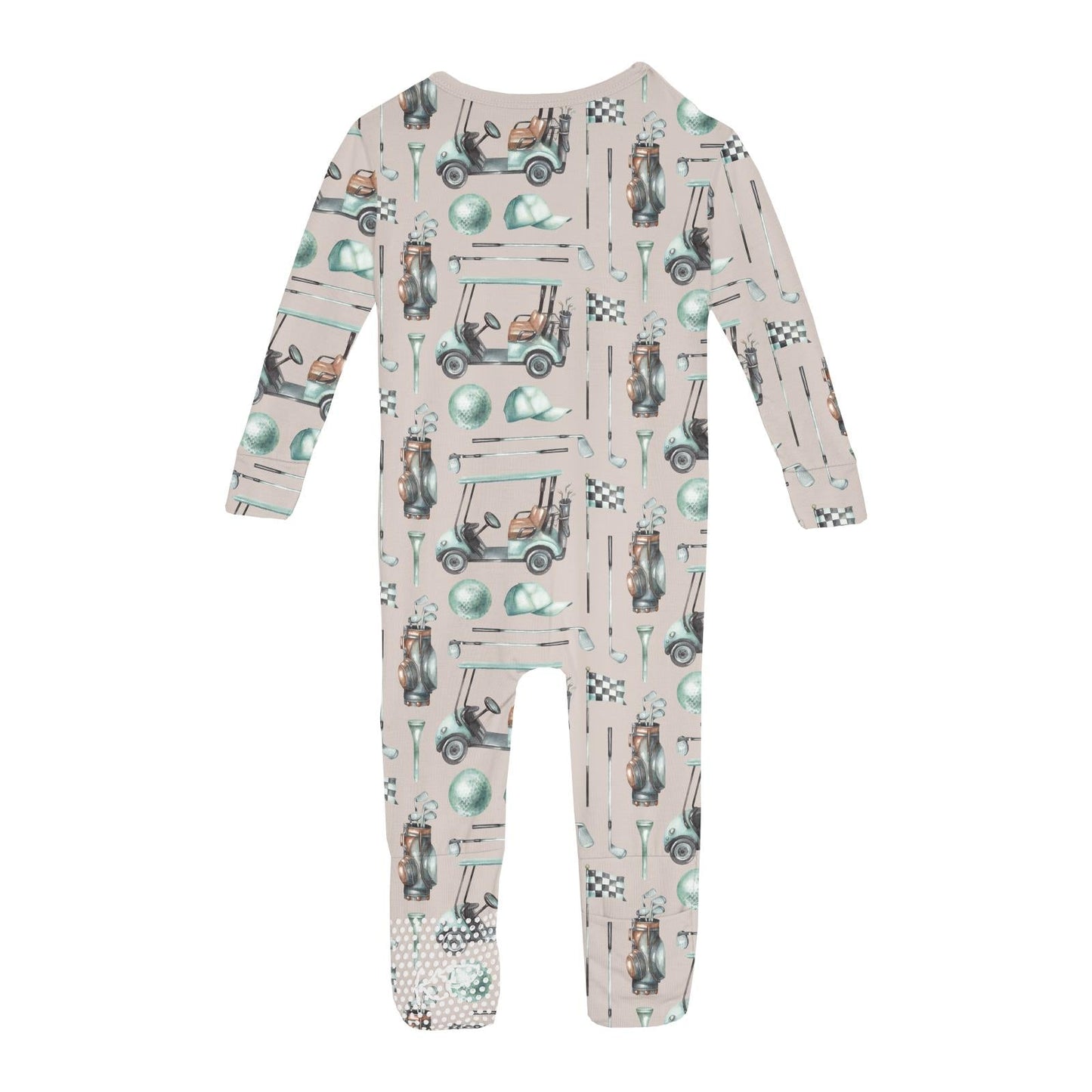 Print Convertible Sleeper with Zipper in Latte Golf