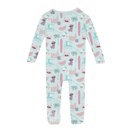 Print Convertible Sleeper with Zipper in Fresh Air Beach Day