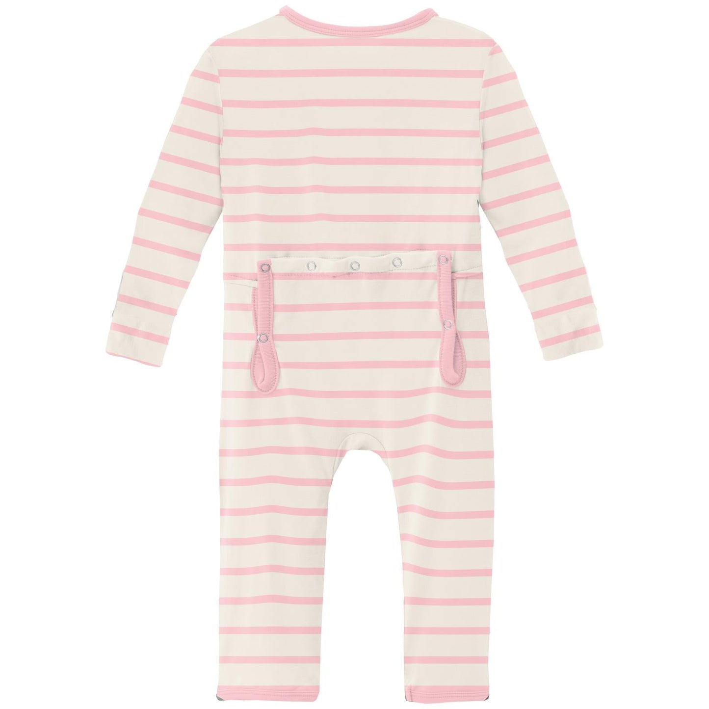 Print Coverall with 2 Way Zipper in Lotus Sweet Stripe