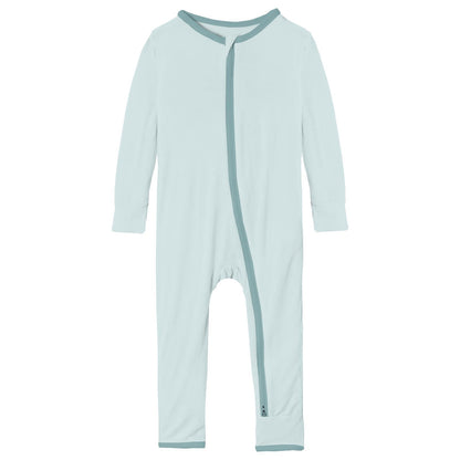 Applique Coverall with 2 Way Zipper in Fresh Air Zebra