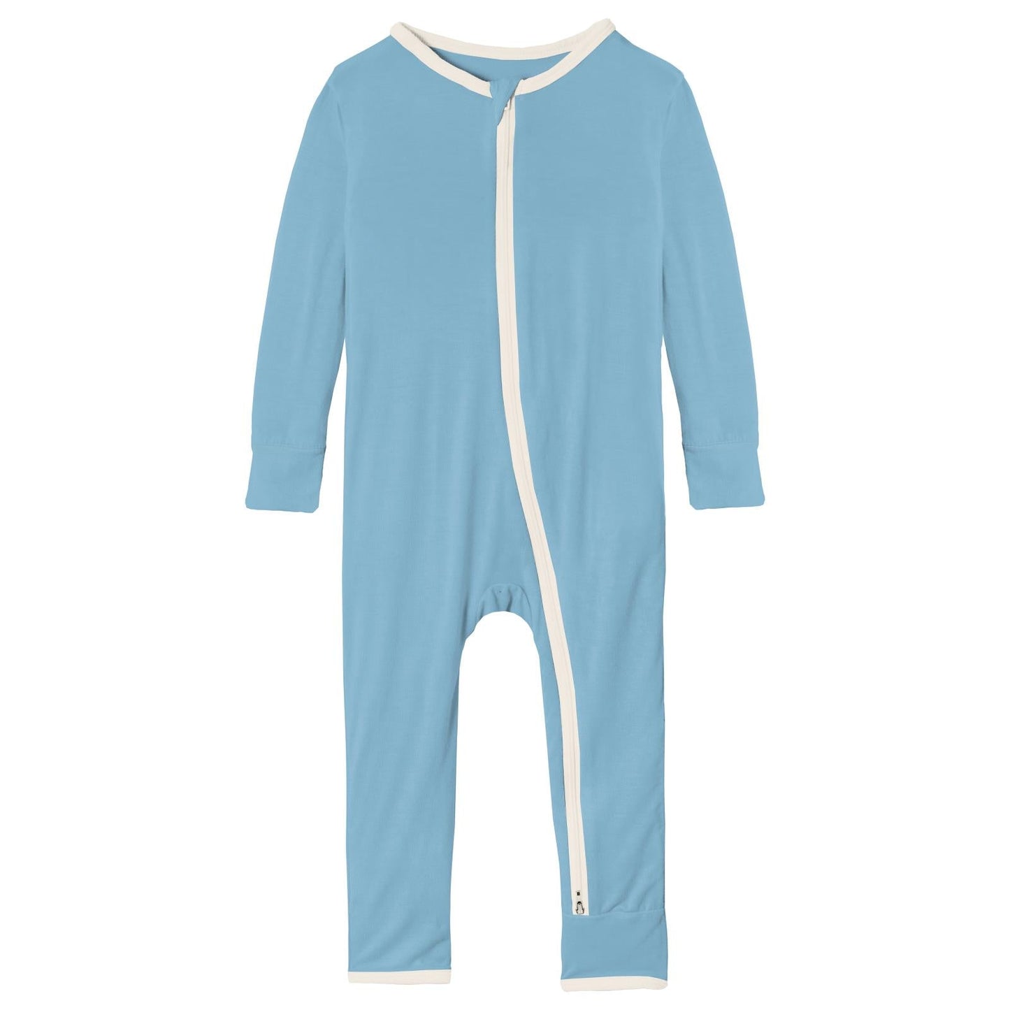 Applique Coverall with 2 Way Zipper in Seaside Blue Porthole