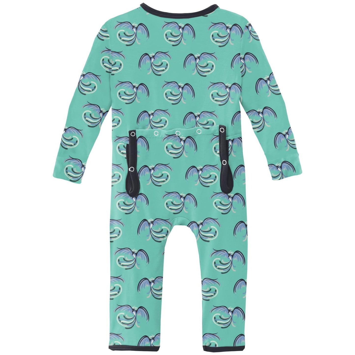 Print Coverall with 2 Way Zipper in Glass Phoenix