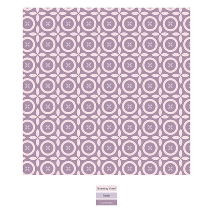 Print Coverall with 2 Way Zipper in Lavender Flower Lattice