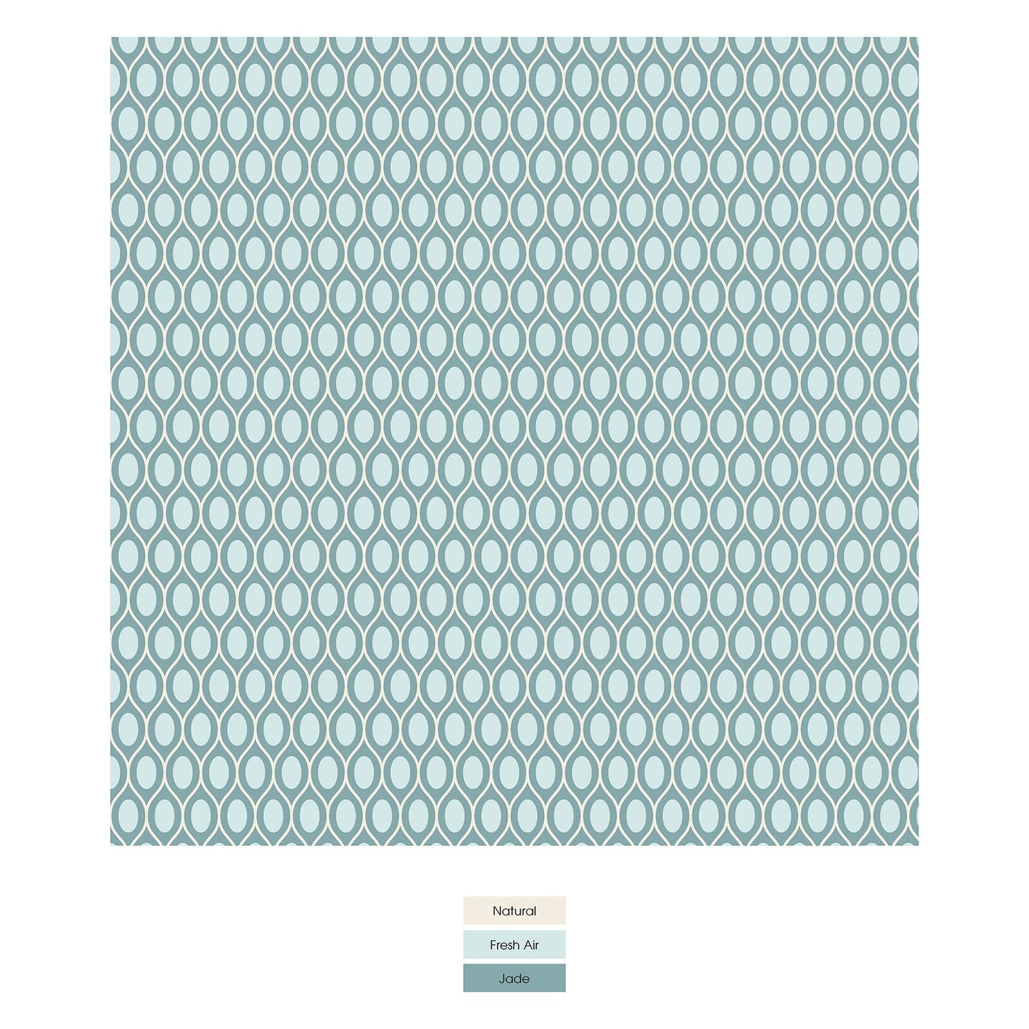 Print Coverall with 2 Way Zipper in Jade Wavy Lattice
