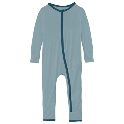 Applique Coverall with 2 Way Zipper in Stormy Sea Velveteen