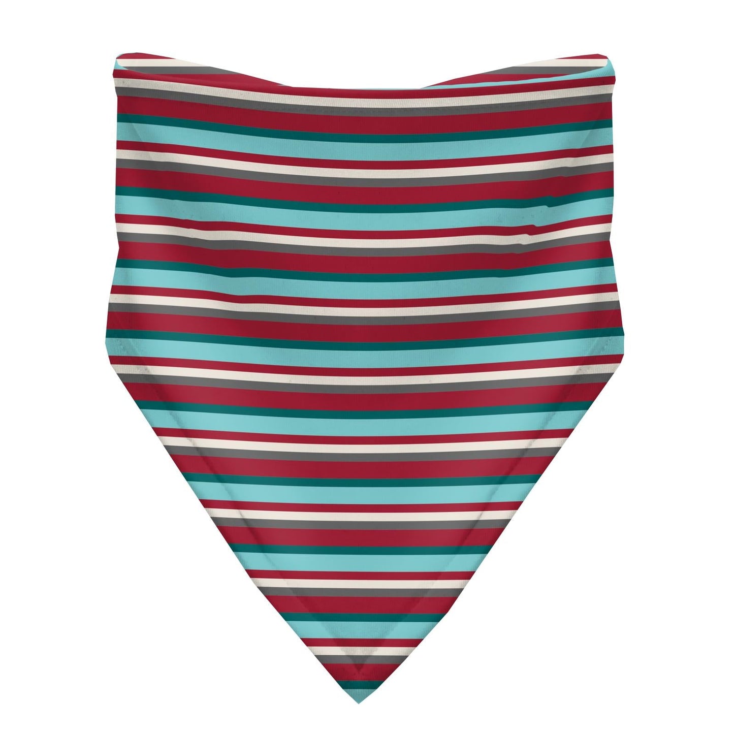 Print Bandana Bib in Christmas Stripe