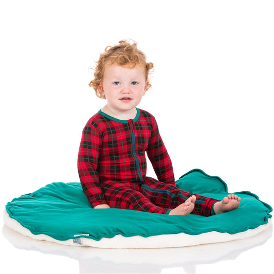 Print Coverall with Zipper in Anniversary Plaid