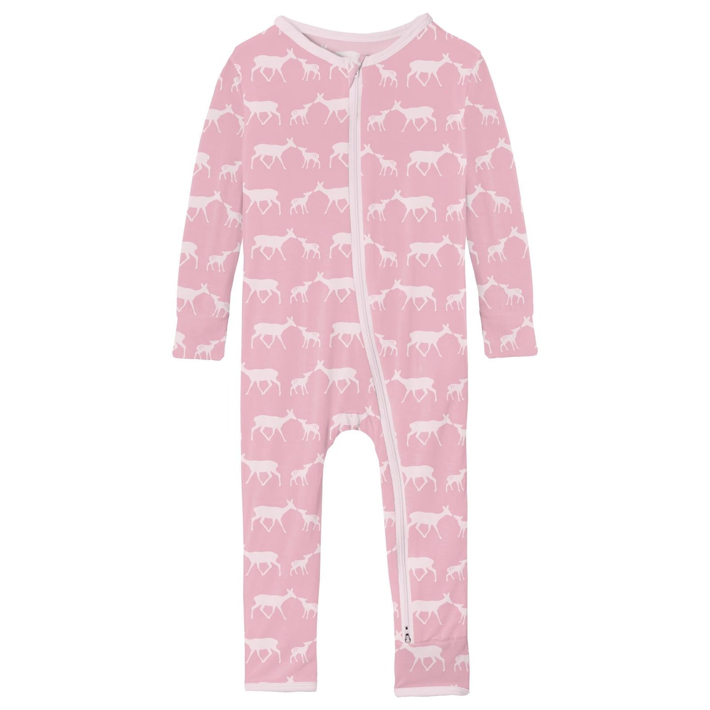 Print Coverall with 2 Way Zipper in Cake Pop Doe & Fawn