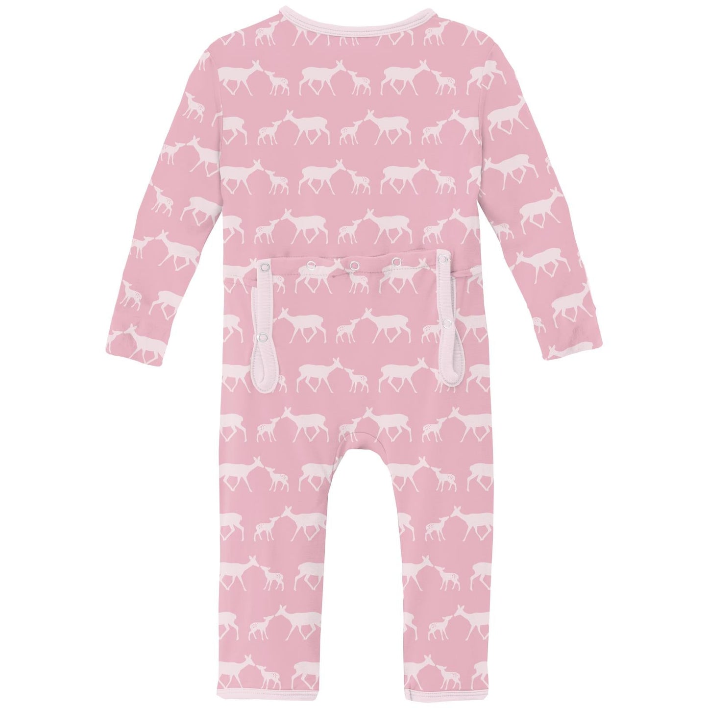 Print Coverall with 2 Way Zipper in Cake Pop Doe & Fawn