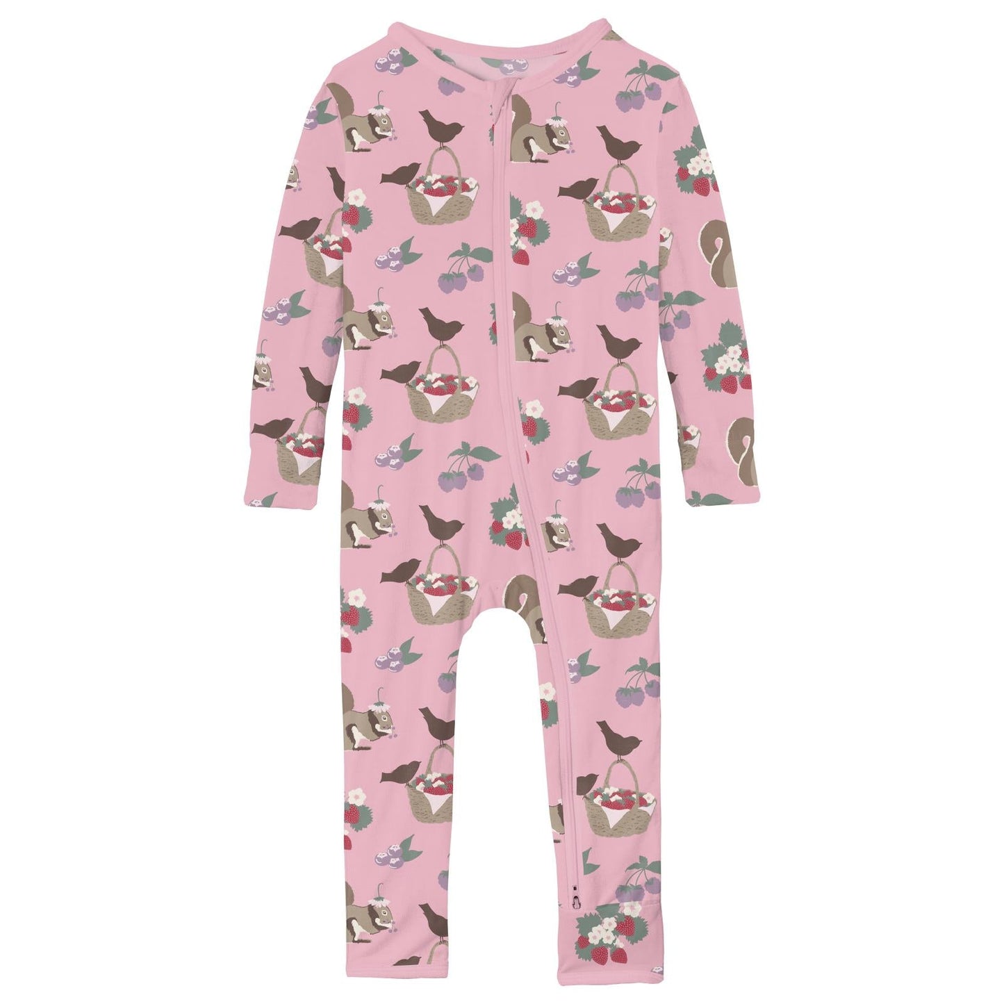 Print Coverall with 2 Way Zipper in Cake Pop Berry Picking