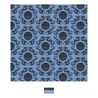 Print Convertible Sleeper with Zipper in Dream Blue Four Dragons