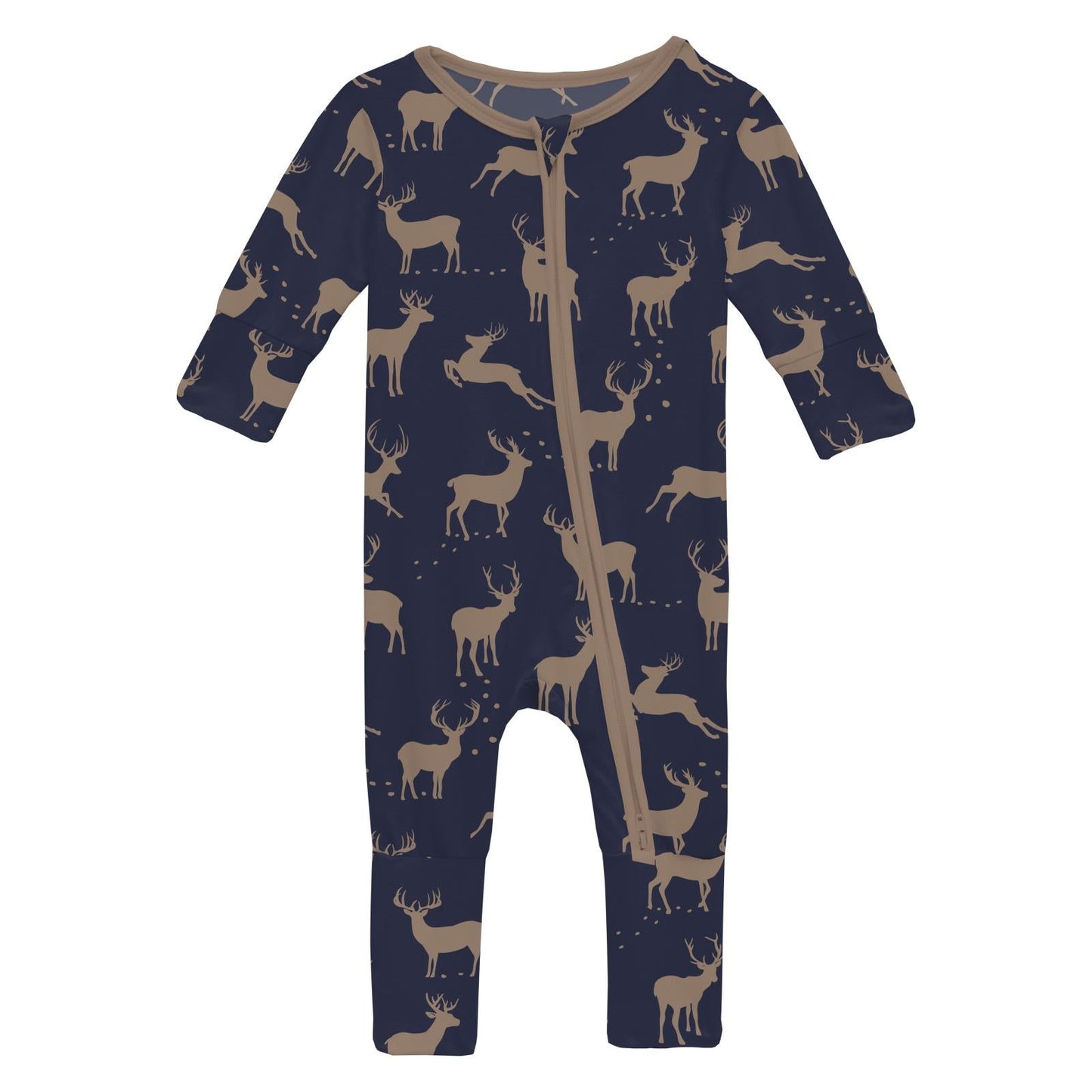 Print Convertible Coverall in Peacoat Elk