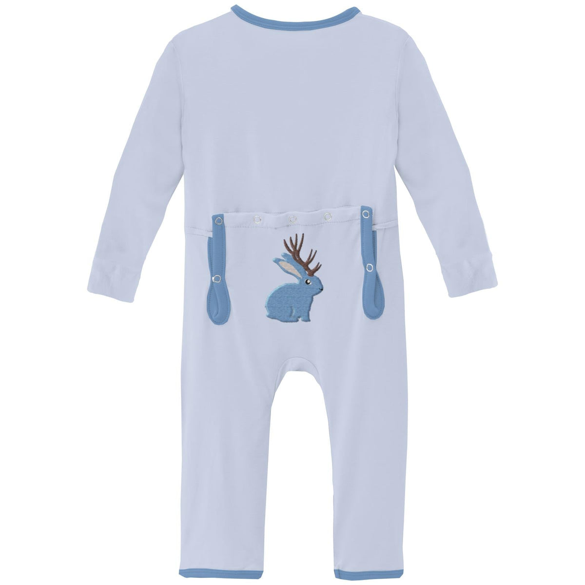 Applique Coverall with 2 Way Zipper in Dew Jackalope