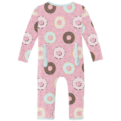 Print Coverall with 2 Way Zipper in Cake Pop Donuts and Sprinkles