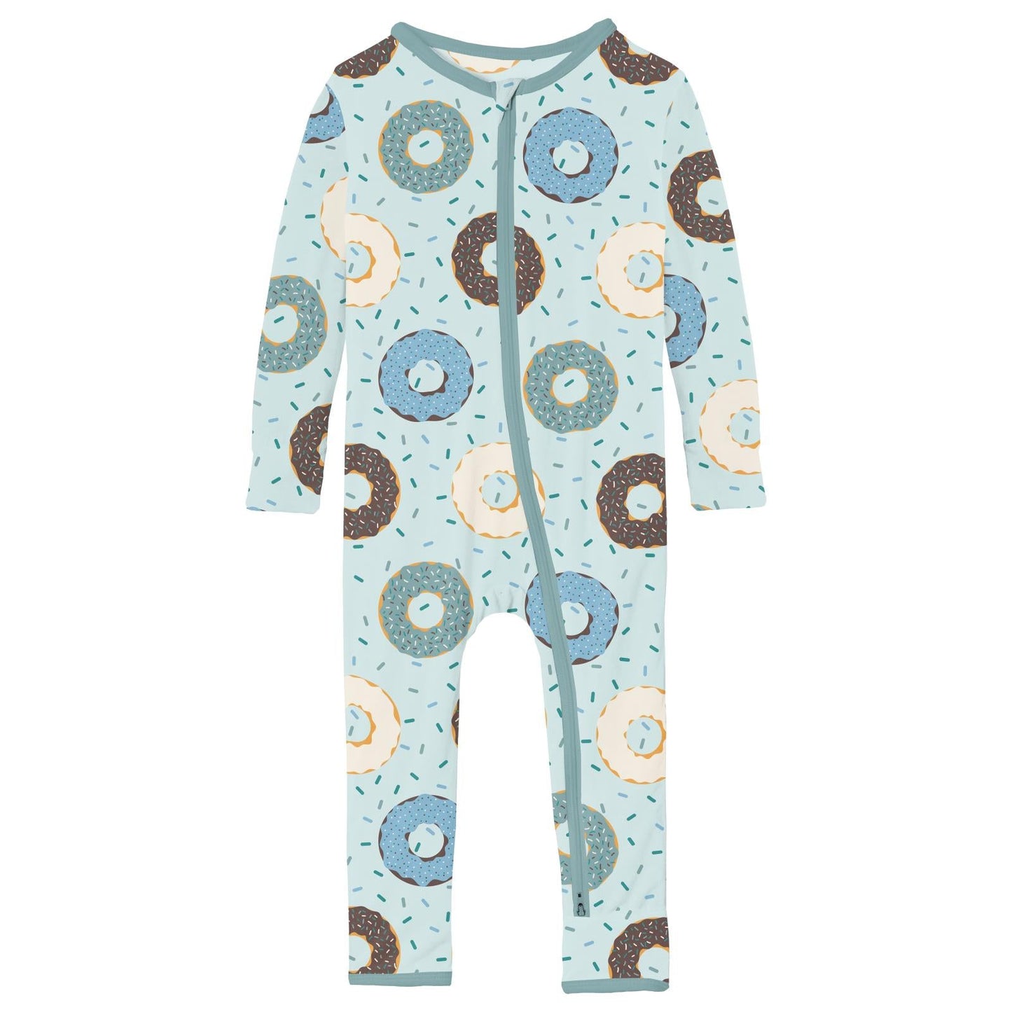 Print Coverall with 2 Way Zipper in Fresh Air Donuts and Sprinkles