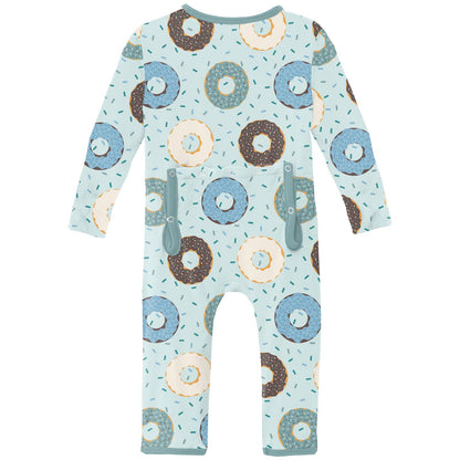 Print Coverall with 2 Way Zipper in Fresh Air Donuts and Sprinkles