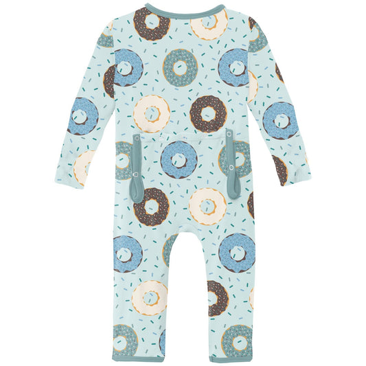 Print Coverall with 2 Way Zipper in Fresh Air Donuts and Sprinkles