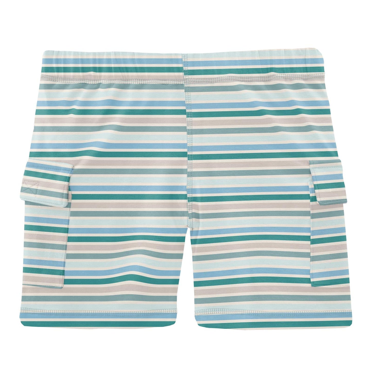 Print Cargo Shorts in Lakeside Stripe