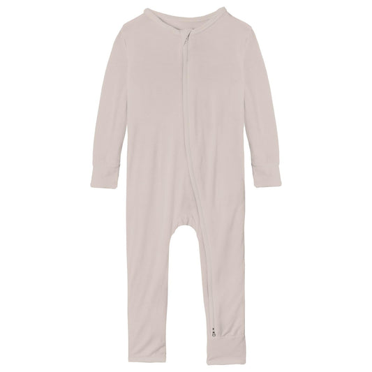 Coverall with 2 Way Zipper in Latte