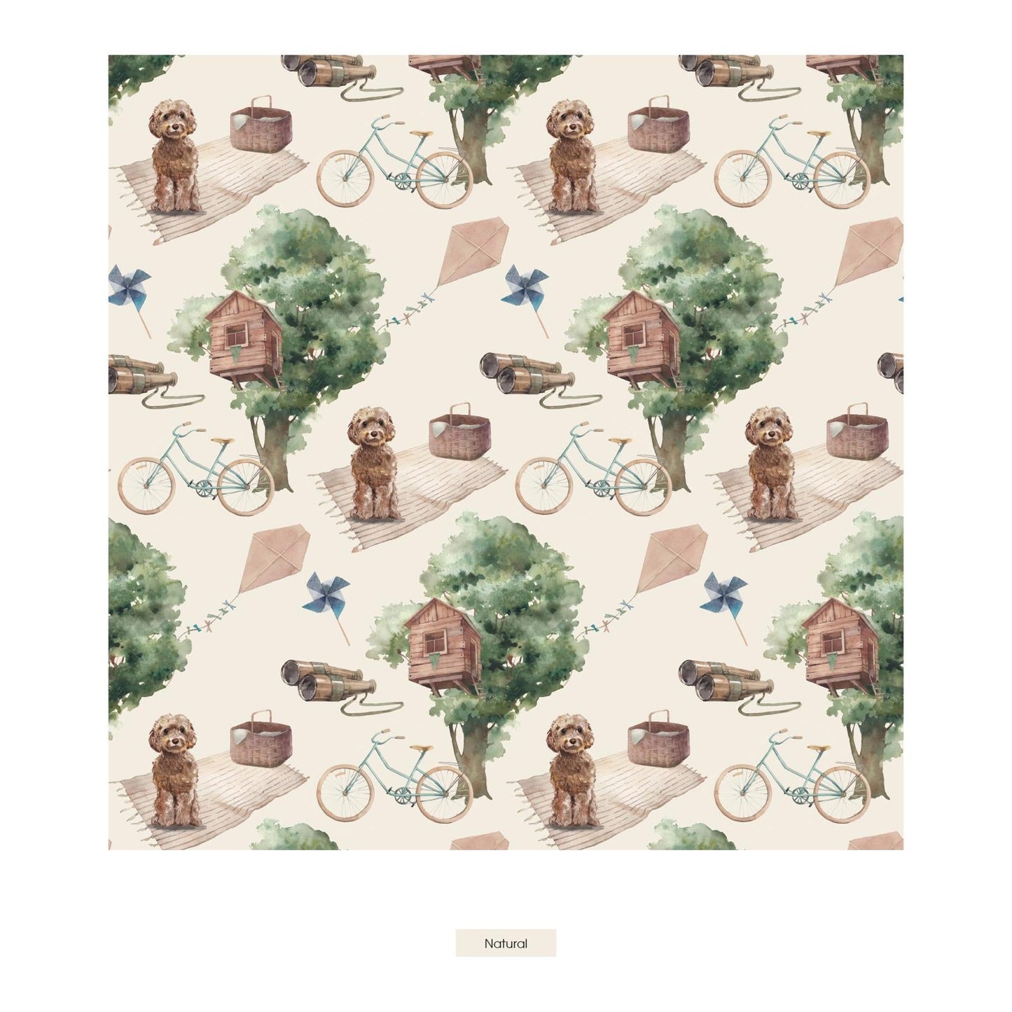 Print Bib Set of 3 in Natural Tree House; Jade Wavy Lattice & Fresh Air Frisbee Labs