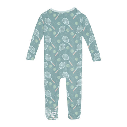 Print Convertible Sleeper with Zipper in Jade Tennis