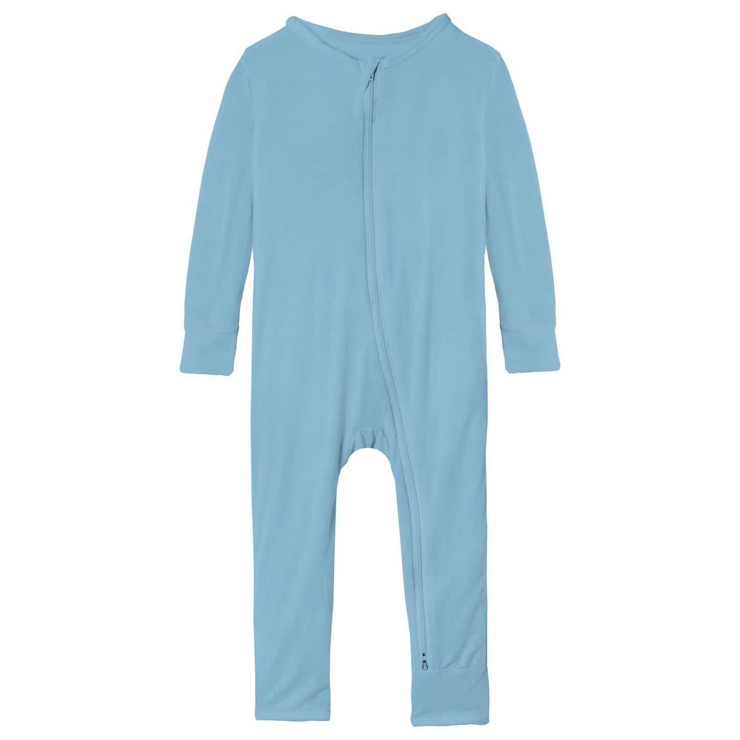 Coverall with 2 Way Zipper in Seaside Blue