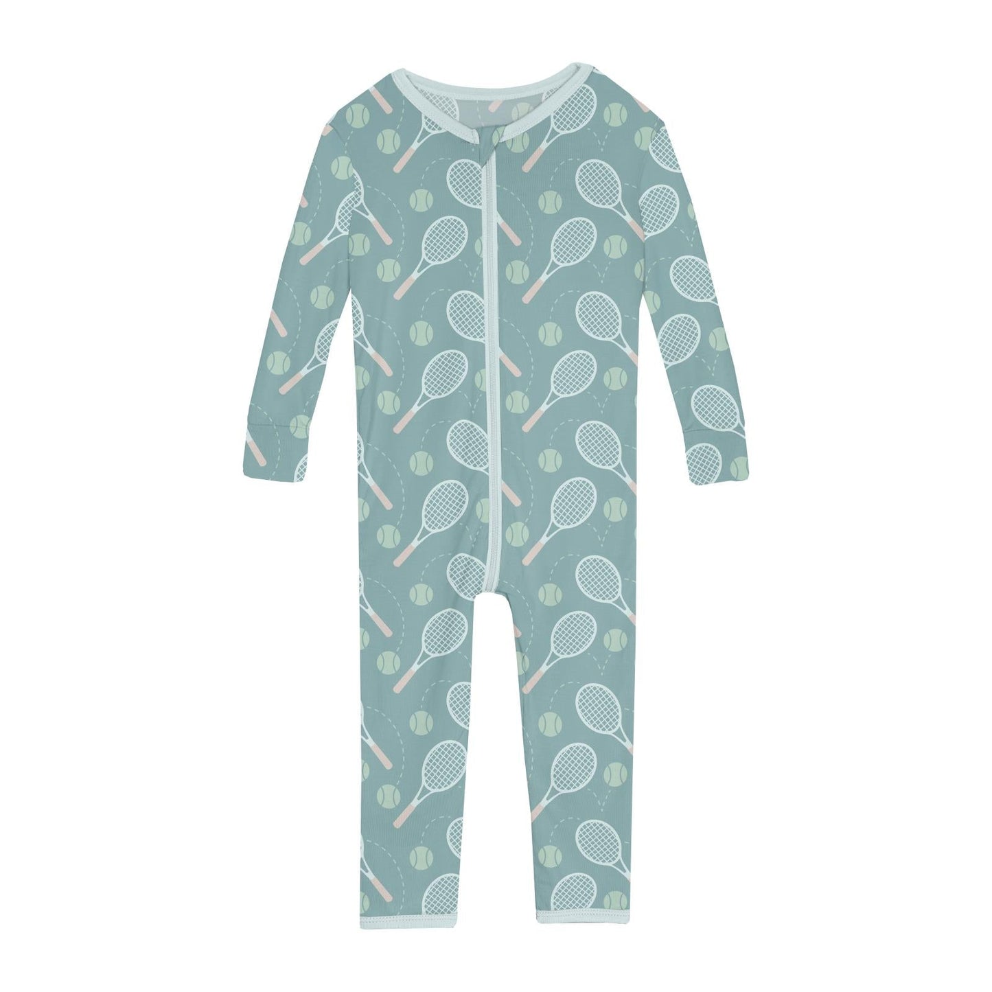 Print Convertible Sleeper with Zipper in Jade Tennis