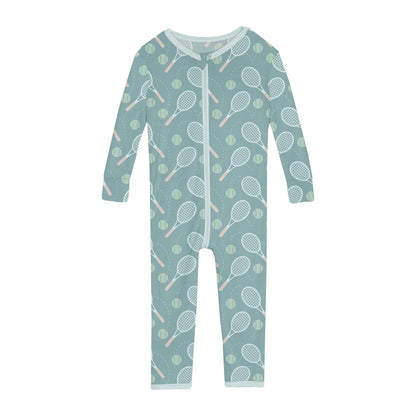 Print Convertible Sleeper with Zipper in Jade Tennis