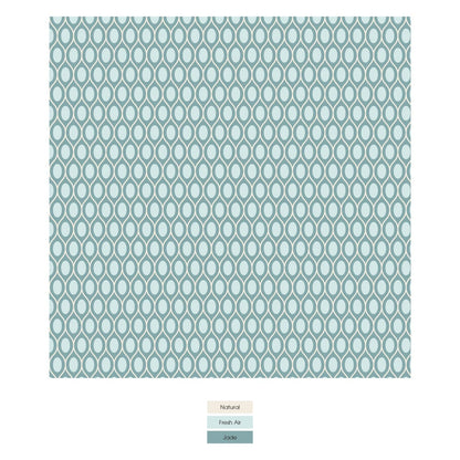 Print Bib Set of 3 in Natural Tree House; Jade Wavy Lattice & Fresh Air Frisbee Labs