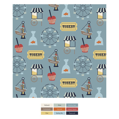 Print Coverall with 2 Way Zipper in Stormy Sea Fall Fair