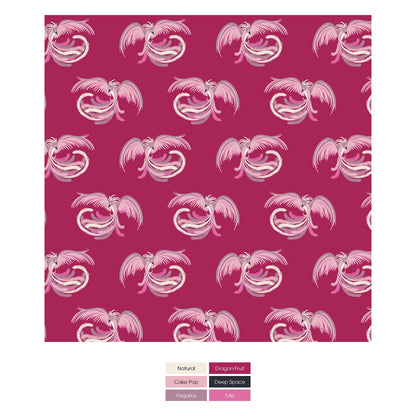Print Convertible Sleeper with Zipper in Dragon Fruit Phoenix