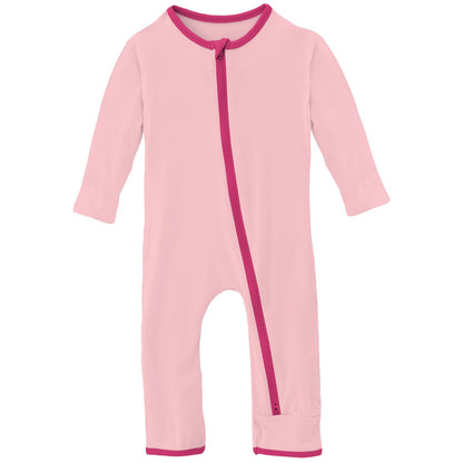 Applique Coverall with 2 Way Zipper in Lotus Happy Teddy