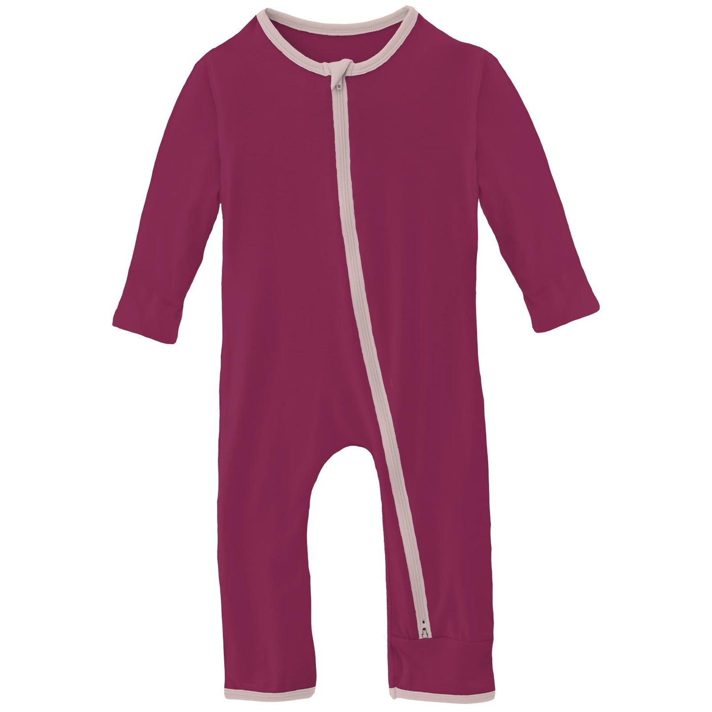 Applique Coverall with 2 Way Zipper in Berry Ski Bird