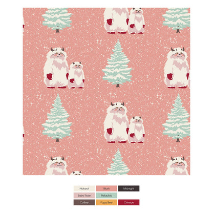 Print Coverall with 2 Way Zipper in Blush Yeti