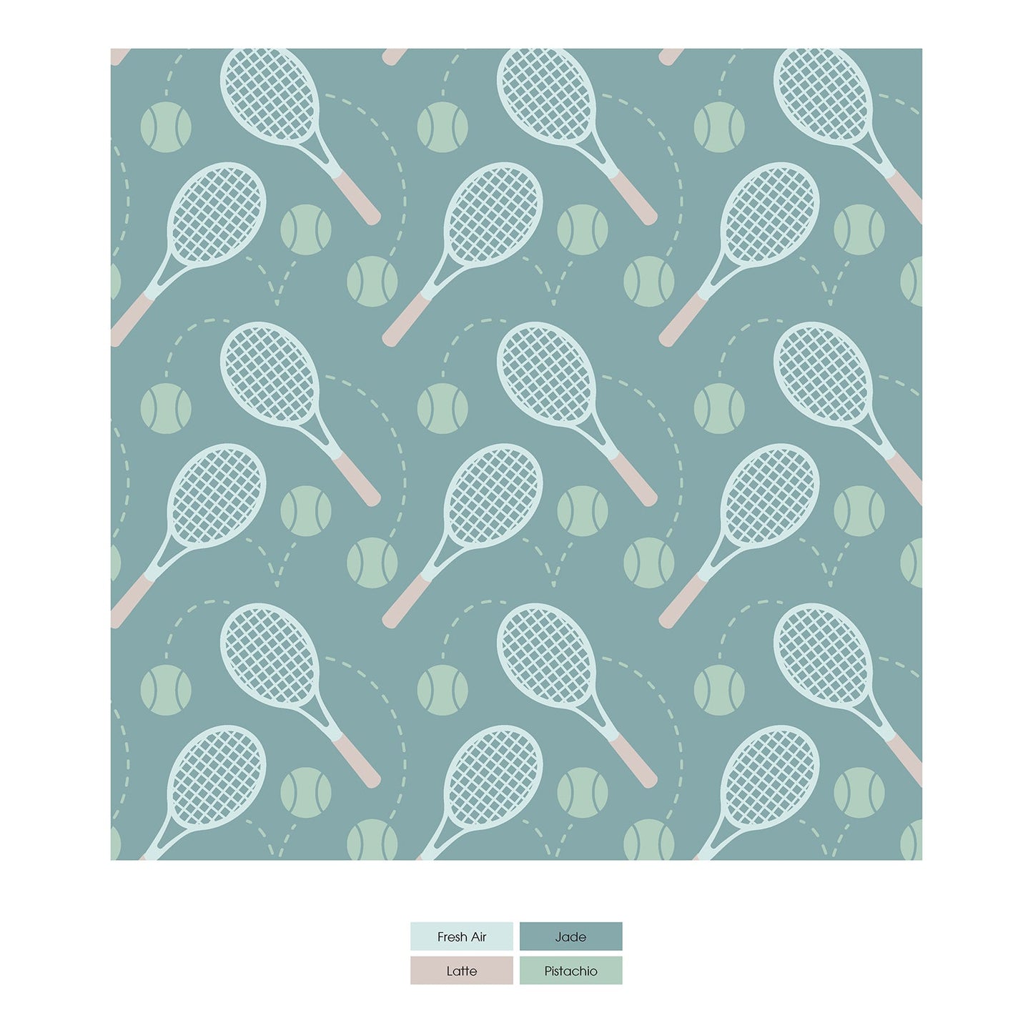 Print Coverall with 2 Way Zipper in Jade Tennis