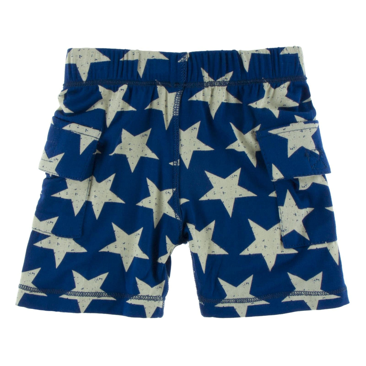 Print Cargo Short in Flag Blue Vintage Stars